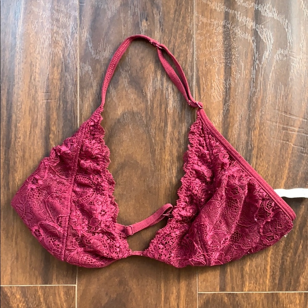 Maroon bralette urban outfitters